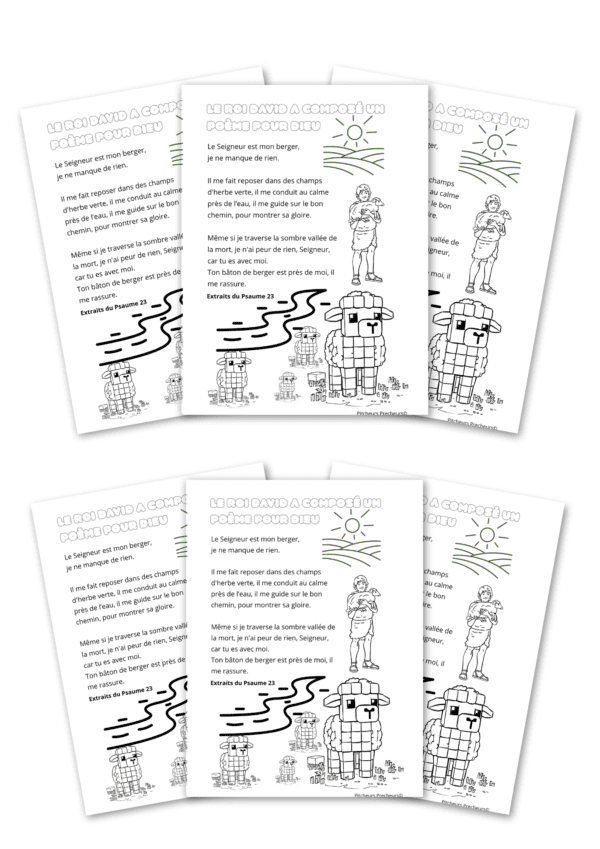 David le berger — Coloriage CP-CE1-CE2