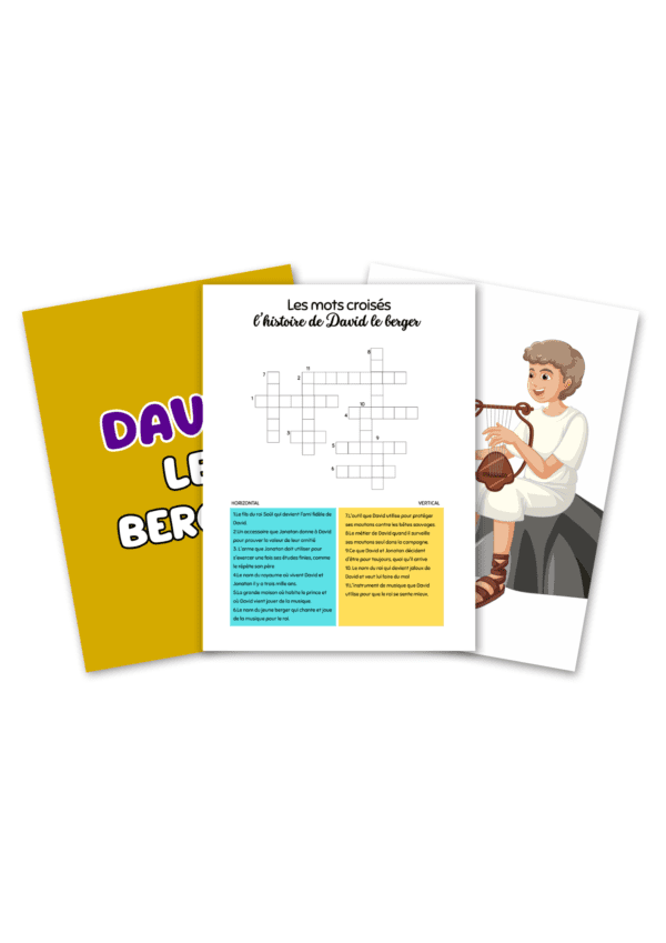 David le berger — Activités gratuites-Mots croisés