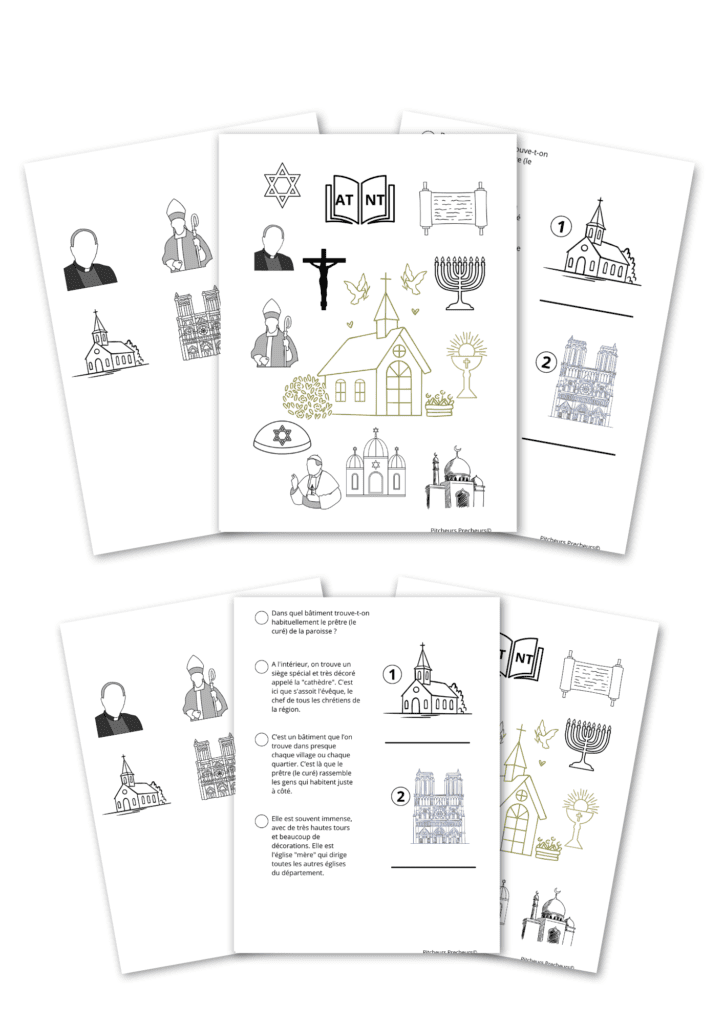 Découverte de l'église catholique — Activités illustrées gratuites pour enfants