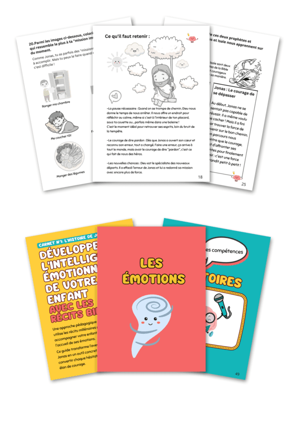 Carnet d'activités pour enfants 4-7 ans Jonas |  Gestion des émotions