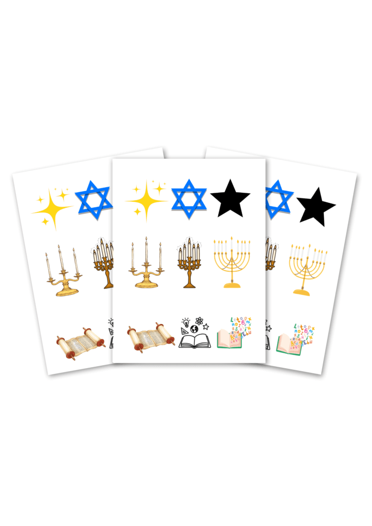 Les symboles du judaïsme — Activité illustrée gratuite CE2