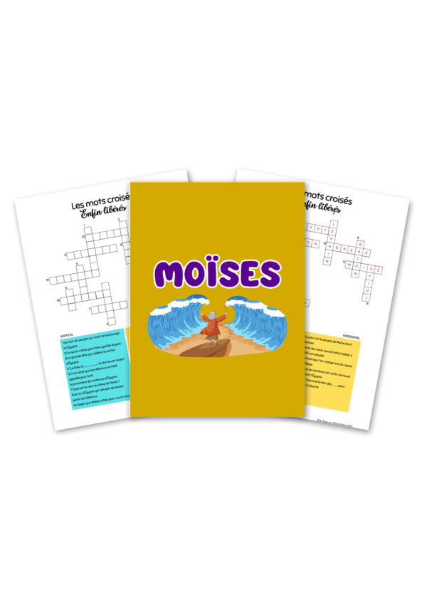 Moïse — Les mots croisés de l'Exode | Activités CE1-CE2 gratuites
